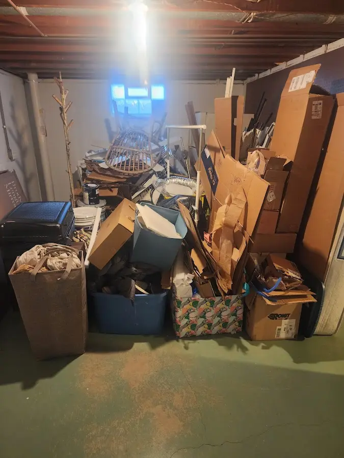 Roll-off dumpster container at job site for 20 Yard Dumpster Rental in Delaware